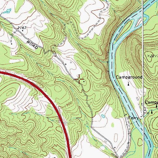 Topographic Map of Coalbank School (historical), WV
