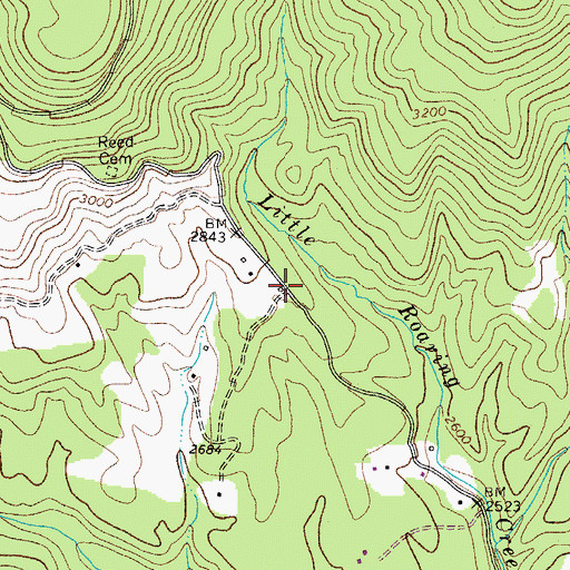 Topographic Map of Cold Knob School (historical), WV