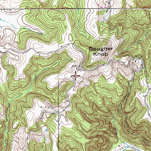 Topographic Map of Dougher School (historical), WV