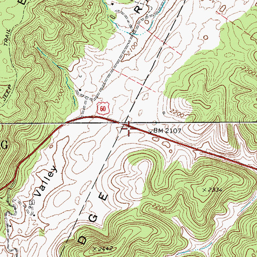 Topographic Map of Fairview School (historical), WV