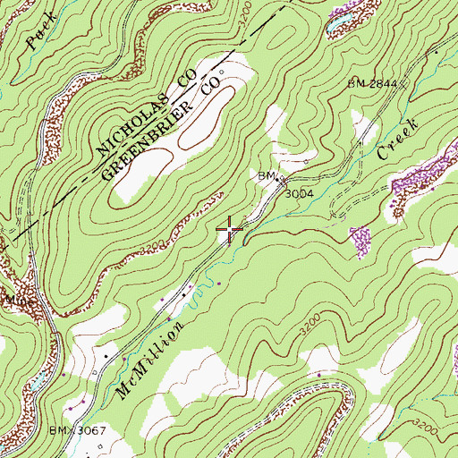 Topographic Map of Fallbrook School (historical), WV