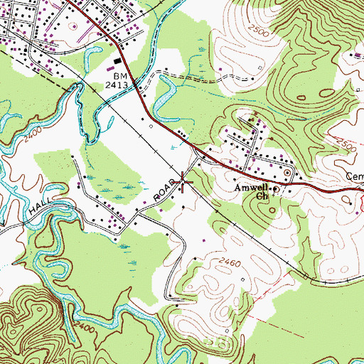 Topographic Map of Frame School (historical), WV