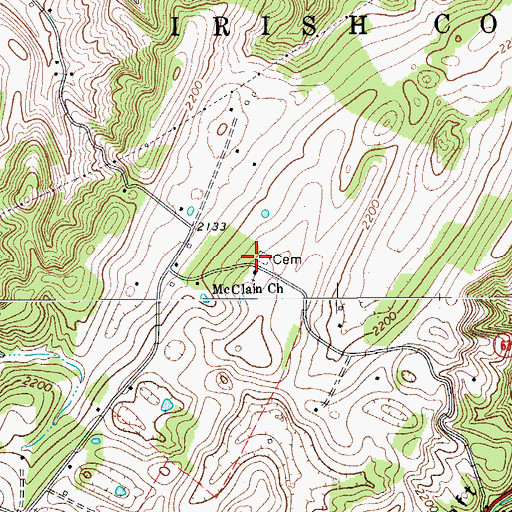 Topographic Map of Holliday School (historical), WV