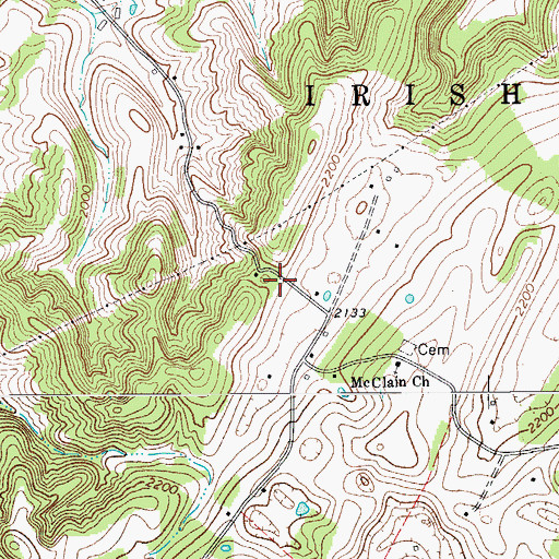 Topographic Map of Holliday-Lewis School (historical), WV