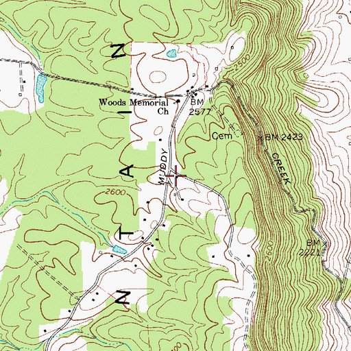 Topographic Map of Kramer School (historical), WV