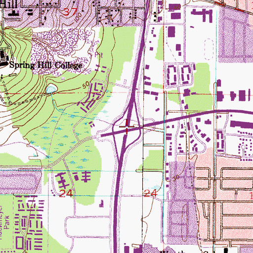 Topographic Map of Interchange 4, AL