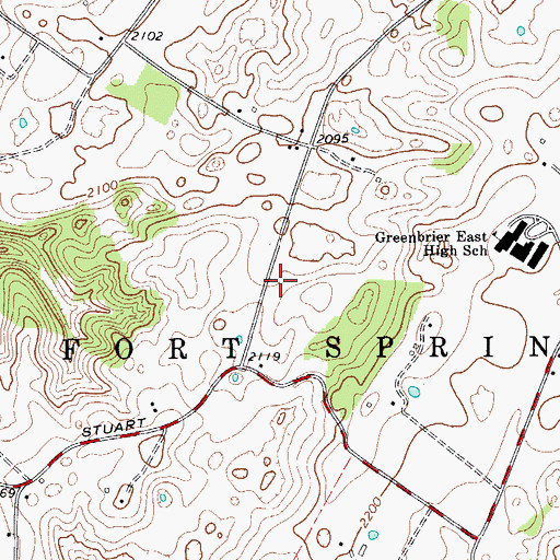 Topographic Map of Livesay School (historical), WV