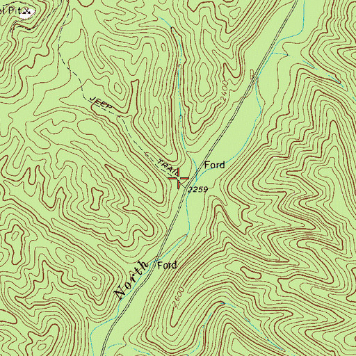 Topographic Map of May Hollow, WV
