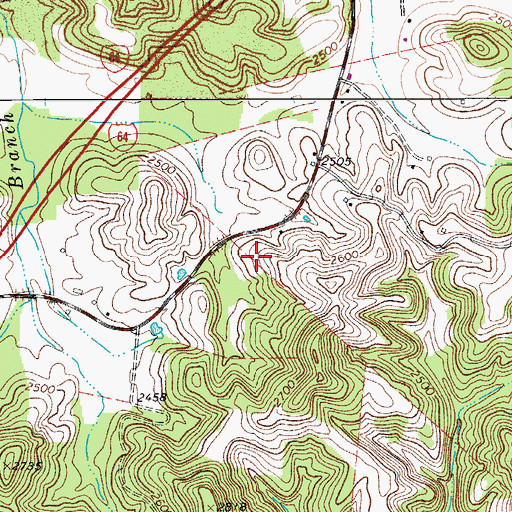 Topographic Map of McClung School (historical), WV