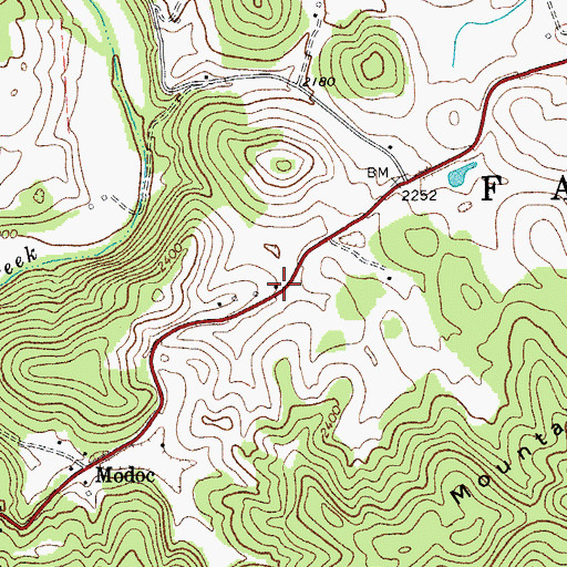 Topographic Map of Mill Spring School (historical), WV