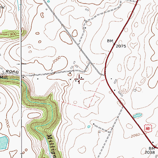 Topographic Map of Morlunda, WV