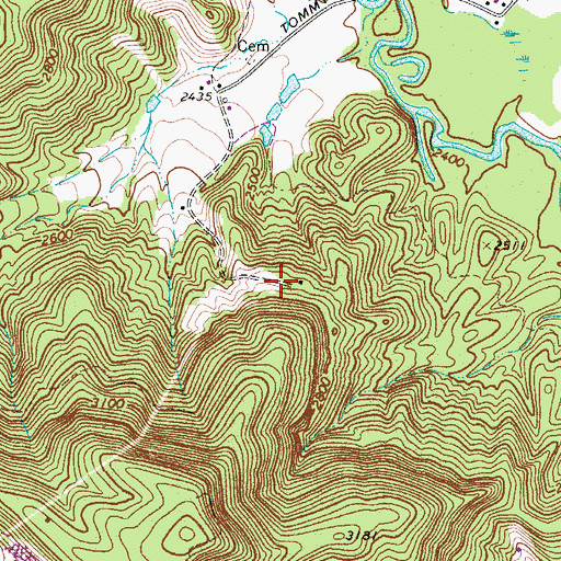 Topographic Map of Mount Lookout School (historical), WV