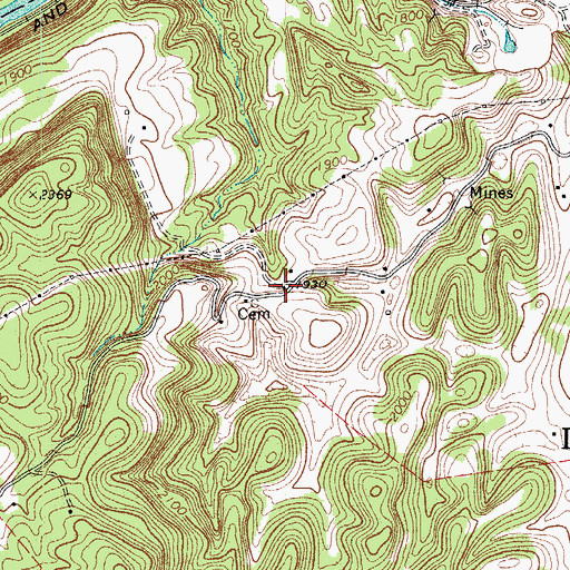 Topographic Map of Mount Vernon School (historical), WV