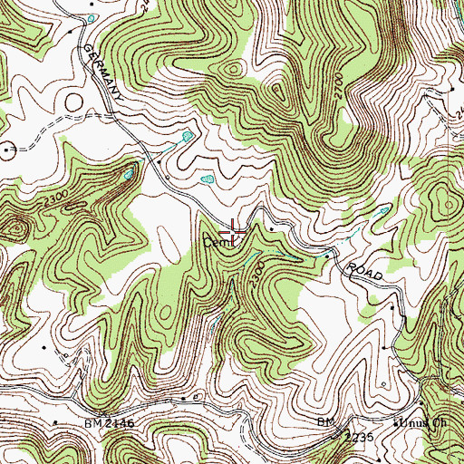 Topographic Map of Mount Vernon School (historical), WV