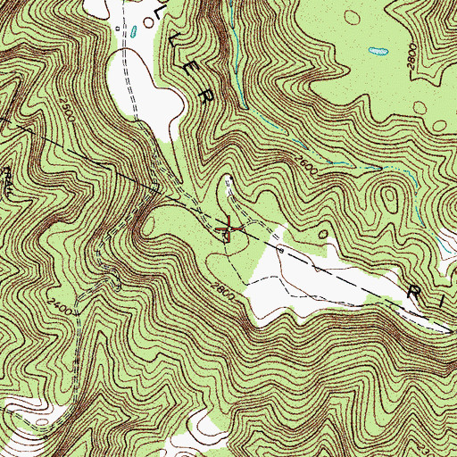Topographic Map of Mountain View School (historical), WV