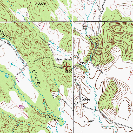 Topographic Map of Pembroke School (historical), WV