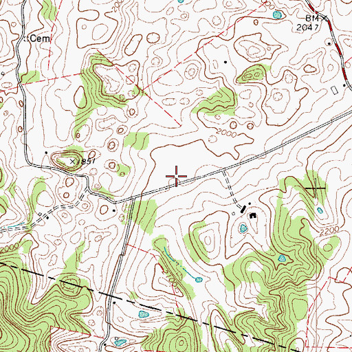 Topographic Map of Perry School (historical), WV