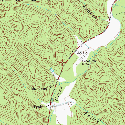 Topographic Map of Pine Grove School (historical), WV