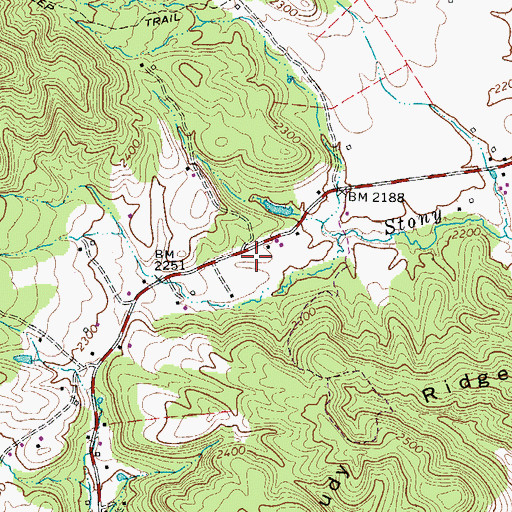 Topographic Map of Pleasant Valley School (historical), WV