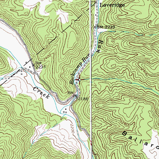 Topographic Map of Rockcamp Church, WV