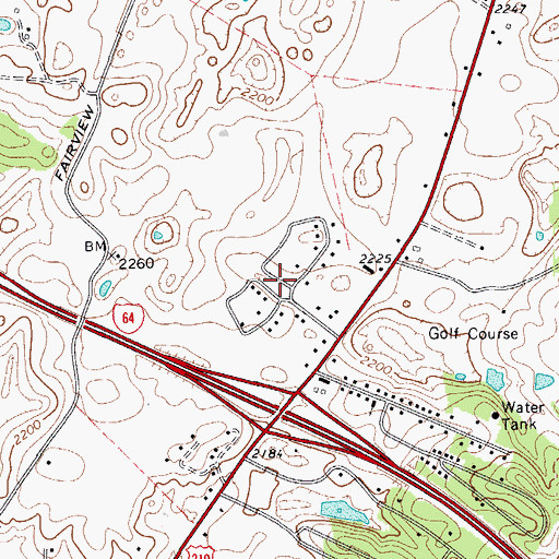 Topographic Map of Rolling Hills, WV
