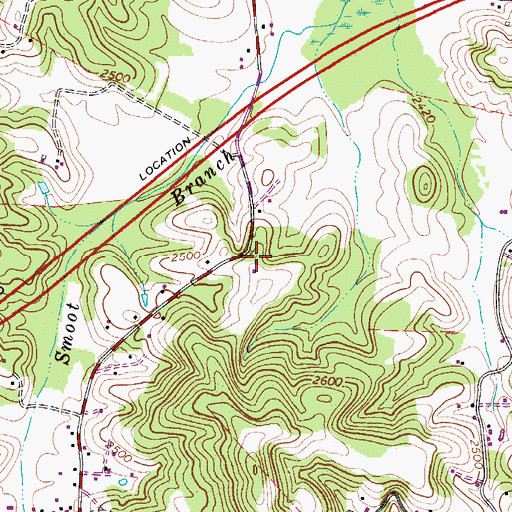 Topographic Map of Saint Johns Church (historical), WV