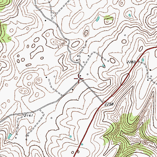 Topographic Map of Savannah School (historical), WV