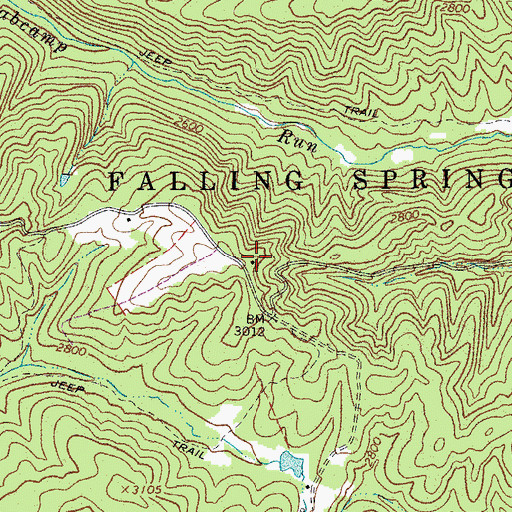 Topographic Map of Slabcamp School (historical), WV