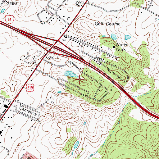 Topographic Map of Underwood Estates, WV