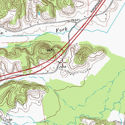 Topographic Map of Willard School (historical), WV
