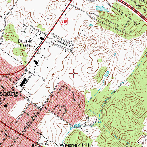 Topographic Map of Crowfields, WV