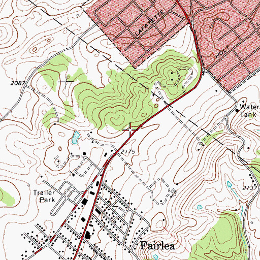 Topographic Map of Greenbrier Valley Mall Shopping Center, WV