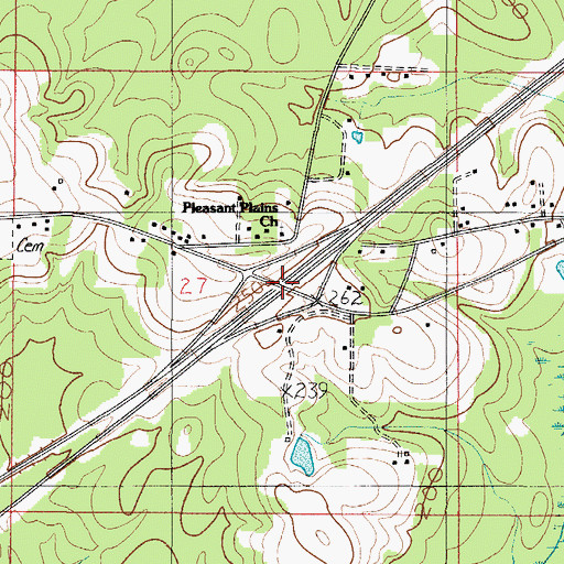 Topographic Map of Interchange 45, AL