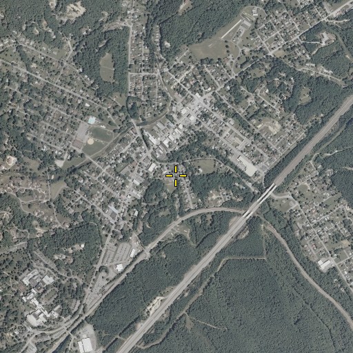 Aerial/Satellite Image of First Baptist Church of White Sulphur Springs, WV