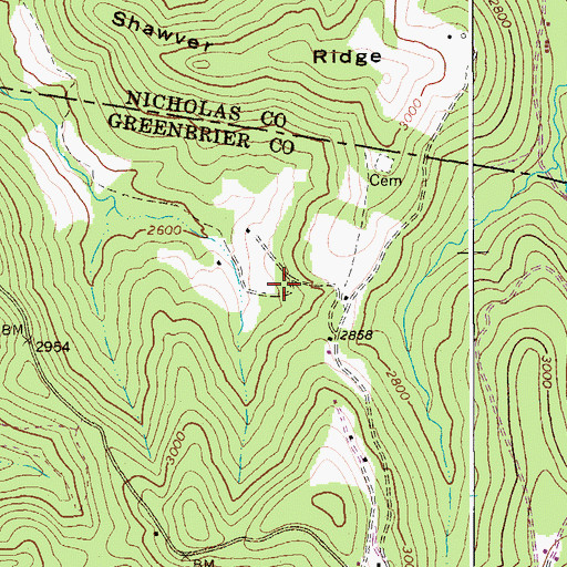 Topographic Map of Forest View School (historical), WV