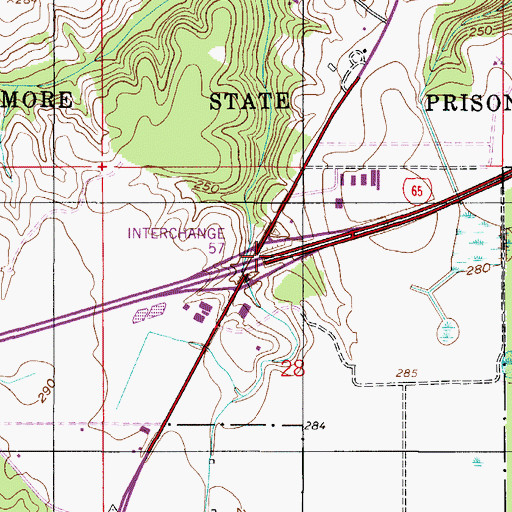 Topographic Map of Interchange 57, AL