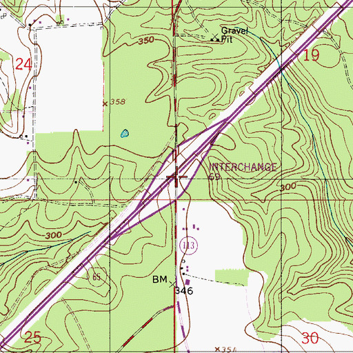 Topographic Map of Interchange 69, AL