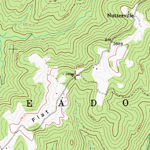 Topographic Map of Nutterville School (historical), WV
