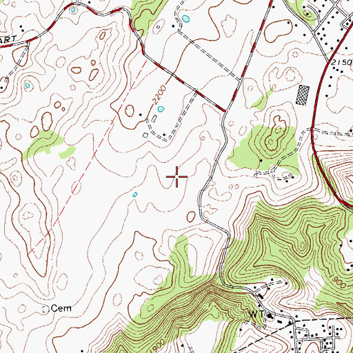 Topographic Map of Ronceverte Elementary School, WV