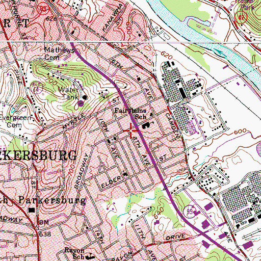 Topographic Map of Apostolic Hour of Faith Church, WV