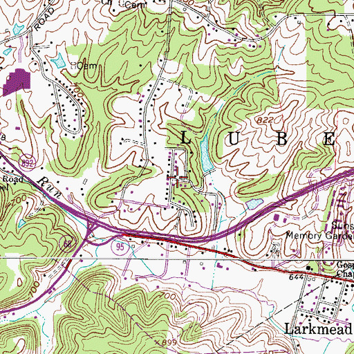 Topographic Map of Dupont Manor, WV