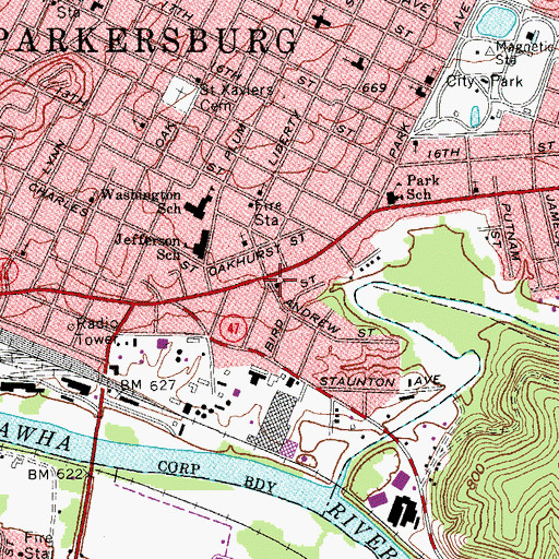 Topographic Map of Gospel Church of Christ, WV
