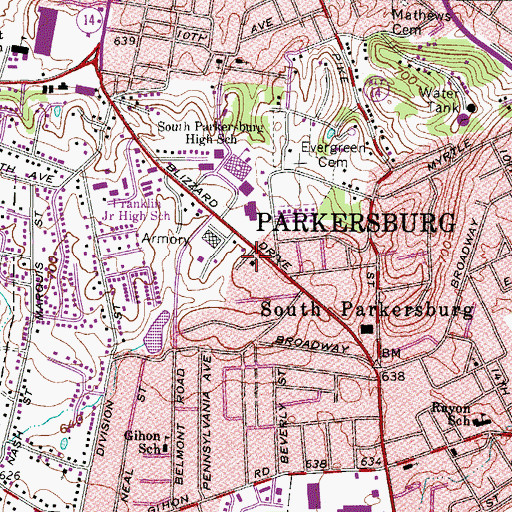 Topographic Map of Grace Brethren Church, WV