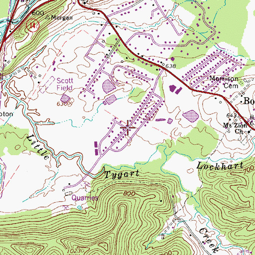 Topographic Map of Lincolnshire, WV