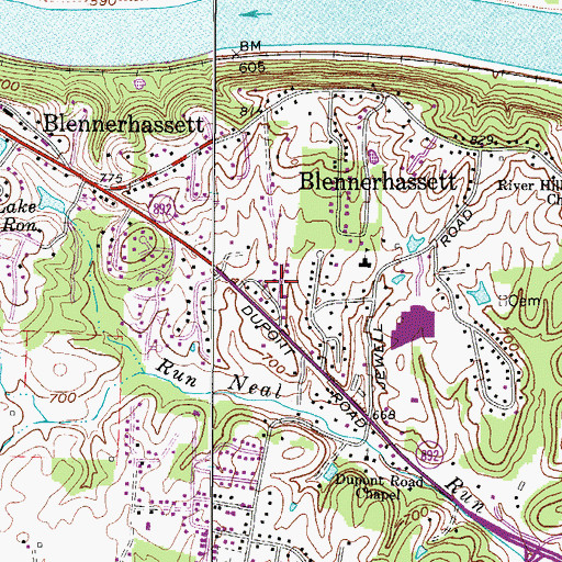 Topographic Map of Melrose Addition, WV