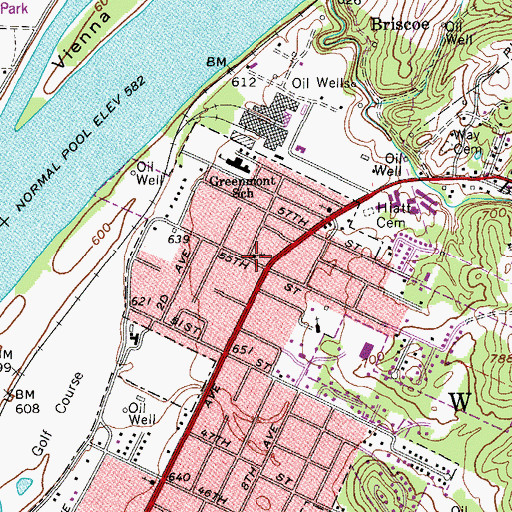 Topographic Map of Saint Michaels Catholic Church, WV