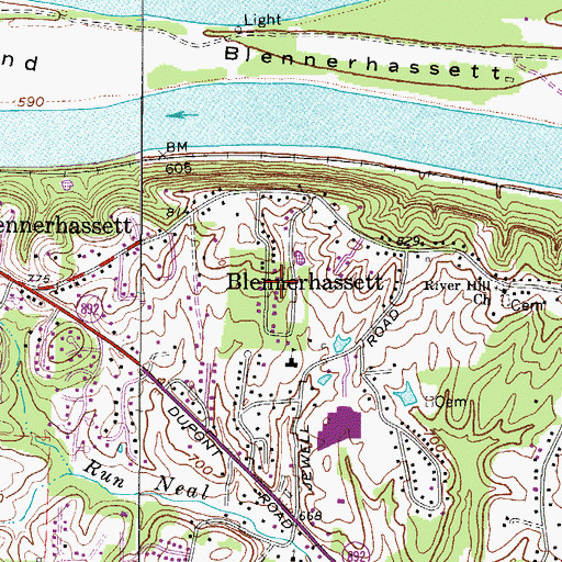 Topographic Map of Somervilla, WV