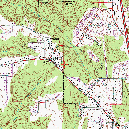 Topographic Map of Interchange 272, AL