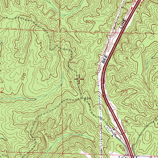 Topographic Map of Interchange 275, AL