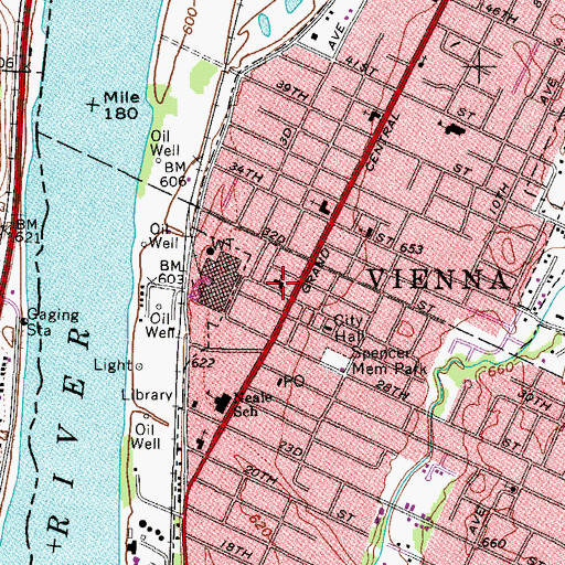 Topographic Map of Wayside United Methodist Church, WV